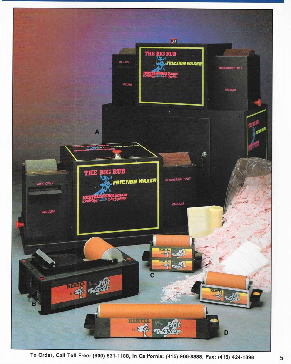 Collection of 'The Big Rub' friction waxes and equipment on a gradient background