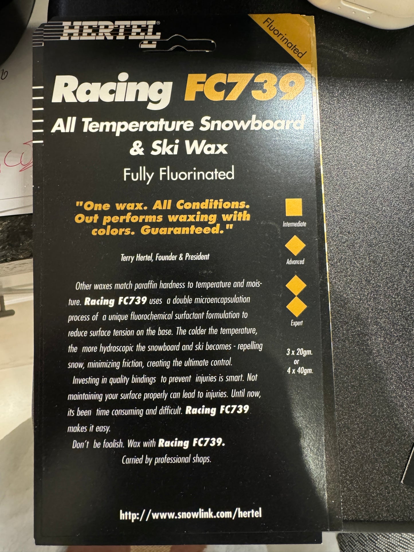 Hertel Racing 739 Ski Wax 340g / 12oz