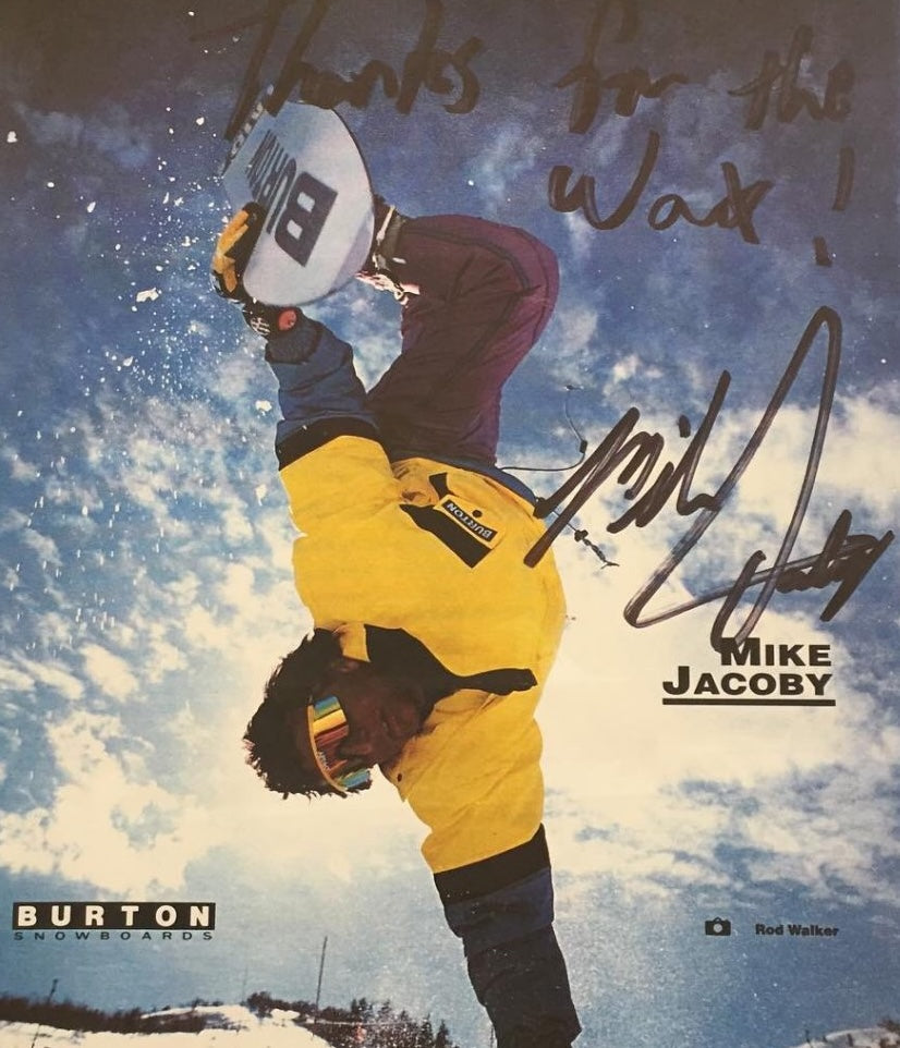 Mike Jacoby of Burton riding whiteGold board wax by Hertel