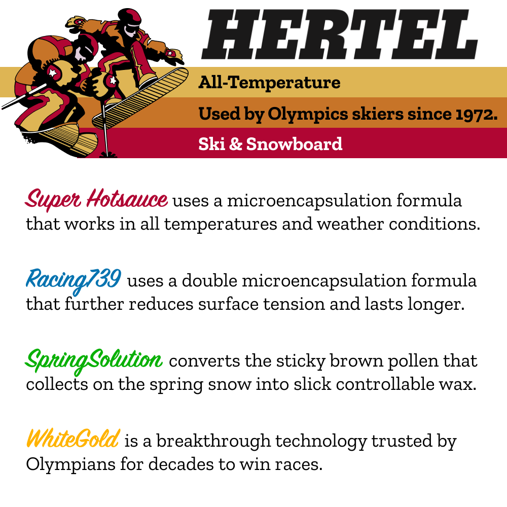 Hertel SpringSolution All-Temperature Spring Ski & Snowboard Wax 340g / 12oz — Made in USA